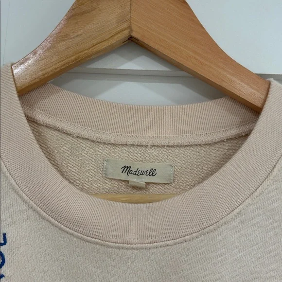 Madewell Botanical Embroidered Bell-Sleeve Sweatshirt Women's Size Small - Picture 4 of 6